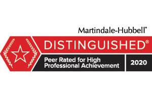 Martindale-Hubell Distinguish Peer Rated for High Professional Archievement